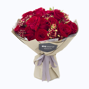 泰兴市Full love浓情鲜花系列16枝红玫瑰+13枝流星雨玫瑰