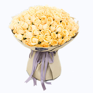 泰兴市Cherish珍爱鲜花系列99枝香槟玫瑰