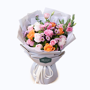 江苏省Cherish珍爱鲜花系列5枝狂欢泡泡+7枝粉玫瑰