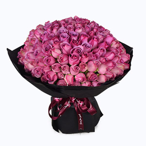 绍兴市Cherish珍爱鲜花系列99枝紫玫瑰梦影（需提前一天预订）