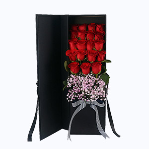 绍兴市Cherish珍爱鲜花系列19枝红玫瑰+粉满天星礼盒