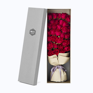 福清市Cherish珍爱鲜花系列33枝红玫瑰枪炮礼盒