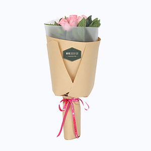 绍兴市Cherish珍爱鲜花系列9枝粉玫瑰+栀子叶